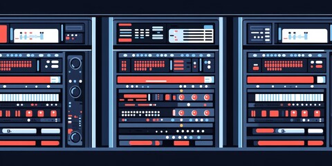 Poster - Backup Storage: Illustrate a well-organized storage room filled with external hard drives and labeled boxes, symbolizing the importance of data protection.