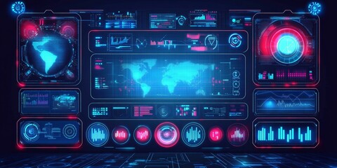 Poster - Network Monitoring Tools: Depict a computer screen displaying network monitoring software, with alerts and performance metrics.