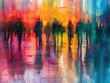 © Nawarit - Community and belonging with dynamic scenes, welcoming and inclusive, Urban, Bright hues, Photograph, Social connection