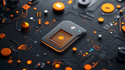 Poster - 3d rendered showcasing the potential of graphene in advancing futuristic battery and energy storage 