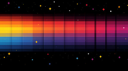 Aufkleber - Colorful gradient background with stars creating a cosmic effect in a digital art style