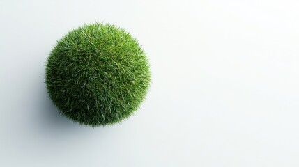 Green Sphere on White Background