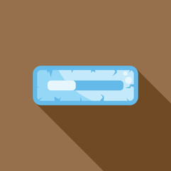 Poster - blue loading bar is progressing on a brown background