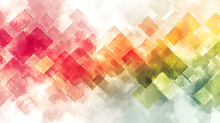 Aufkleber - Abstract colorful geometric shapes with soft gradients in a dynamic design, creating a vibrant atmosphere for creative projects