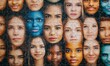 © Olha - Diverse puzzle of multiracial people coming together in unity.