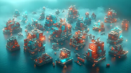 Poster - Cutting edge cargo vessels leveraging digital innovations to optimize worldwide container transport and distribution networks
