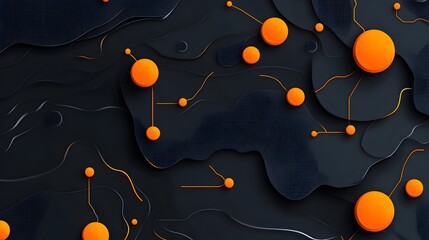 Poster - graphene membrane molecular structure flat design minimalist modern and clean visual representation 