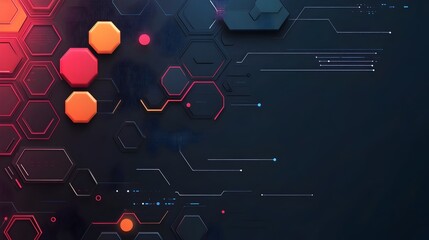 Poster - futuristic graphene nanotechnology concept with a flat design showcasing the intricate molecular str