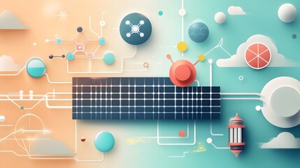 Poster - innovative graphene based solar panels harnessing renewable energy in a sleek and environmentally fr