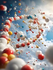 Poster - Detailed 3D showcasing the dynamic interaction between the insulin molecule glucose and insulin receptors within the human body s complex biological processes