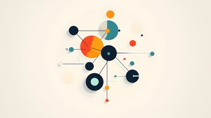 Poster - minimalist clean showcasing the basic molecular structure of the insulin compound focusing on its ge