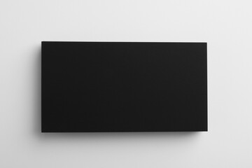 Poster - Blank business cards on light grey background, top view. Mockup for design