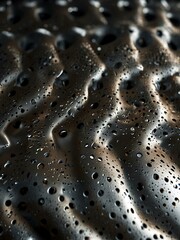 Wall Mural - Abstract metallic surface with holes.