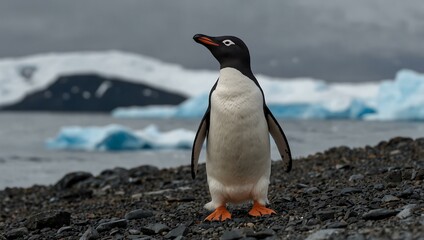 Wall Mural - adelie penguin at frei station, antarctica.