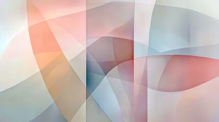 Poster - Abstract pastel geometric pattern with soft hues, artistic expression concept