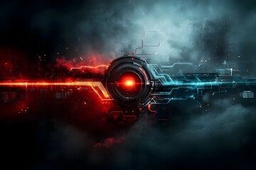 Poster - surreal data driven depiction of a futuristic smart transit system with an organic mesh of luminous 