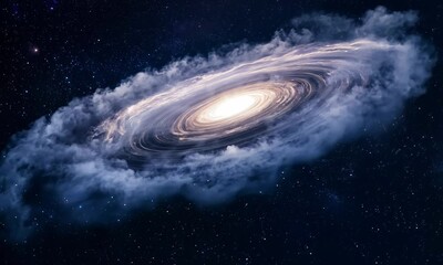 Wall Mural - dark matter halo surrounding the milky way galaxy. video