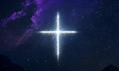 Wall Mural - southern cross constellation in the night sky of the southern hemisphere. video