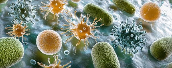 Poster - 3D Isometric Illustrations of Microbial Life