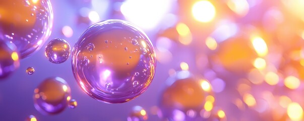 Poster - Stunning Macro Shot of Colorful Bubbles in Abstract Style