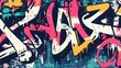© KHF - Vivid graffiti seamless pattern with a grunge effect, combining bold colors and urban street art style for dynamic backgrounds and modern design applications