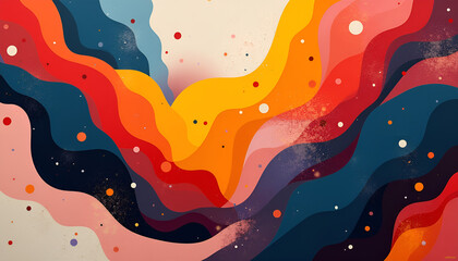 Abstract colorful waves illustration with vibrant hues and a smooth flow