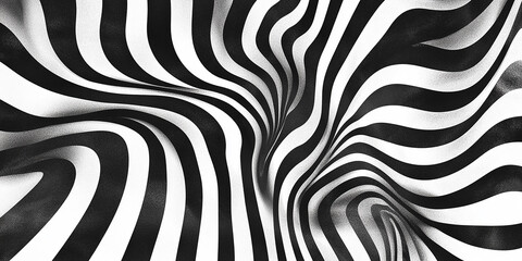 Aufkleber - Abstract black and white striped background flowing like a flag