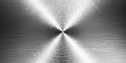 Aufkleber - Circular brushed metal texture background with concentric circles emanating from the center