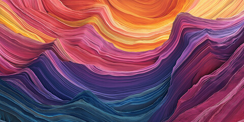 Poster - Colorful abstract waves background flowing in harmony