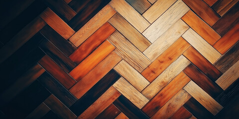 Aufkleber - Herringbone pattern creating stylish wood floor texture background