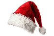 © ASyarif - A classic red and white Santa hat with a white pom-pom on top. Hat of Santa Claus Generative ai
