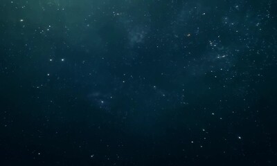 Wall Mural - quiet and expansive emptiness of interstellar space with distant galaxies in view. video