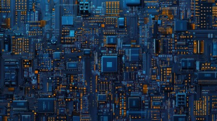 Poster - Circuit Board Abstract