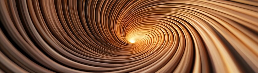 Poster - An abstract image showcasing a swirling pattern of warm colors, creating a sense of depth and motion in a circular formation.