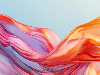 Poster - Colorful, flowing fabric waves create a sense of movement and elegance in this stunning abstract image.