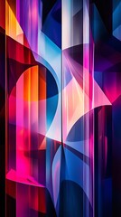 Poster - Abstract geometric pattern in vibrant colors