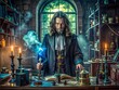 © DayDreamer - a man working with mystical artifacts in a laboratory