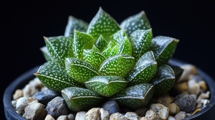 Canvas Print - Closeup of a Haworthia Succulent