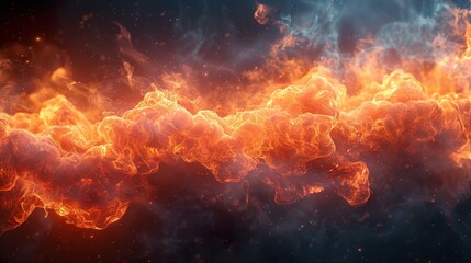 Wall Mural - abstract fire and smoke: cosmic energy and dynamic flow