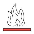 © sevector - flammable container line icon vector. flammable container sign. isolated symbol illustration