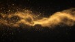 © InfiniteStudio - Golden dust swirls gracefully in the air, creating a magical atmosphere against a striking black backdrop