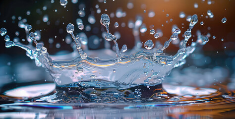 Poster - High speed photography, water splash.