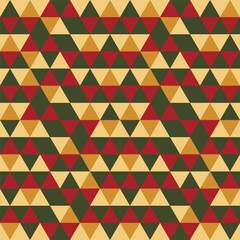 Fototapete - Abstract geometric autumn background, abstract autumn background, seamless triangle pattern with autumn color theme