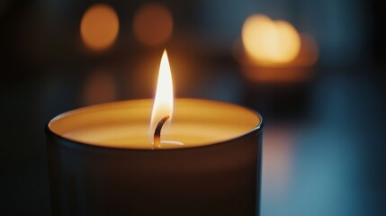 Aufkleber - Warm Candle Glow in Dim Light Setting