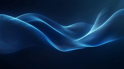 Poster - Abstract blue wave background design