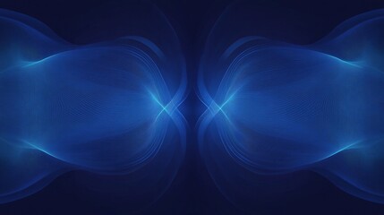 Poster - Abstract blue wave effect on dark background