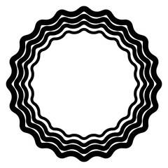 circle black simple frame deco