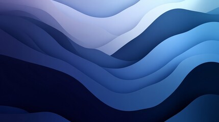Poster - Abstract blue wave pattern design