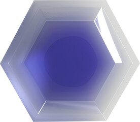 Poster - Shiny purple hexagon