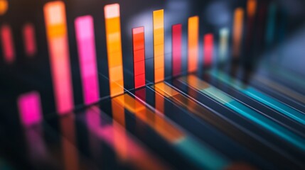 Leinwandbilder - colorful bar chart abstract background